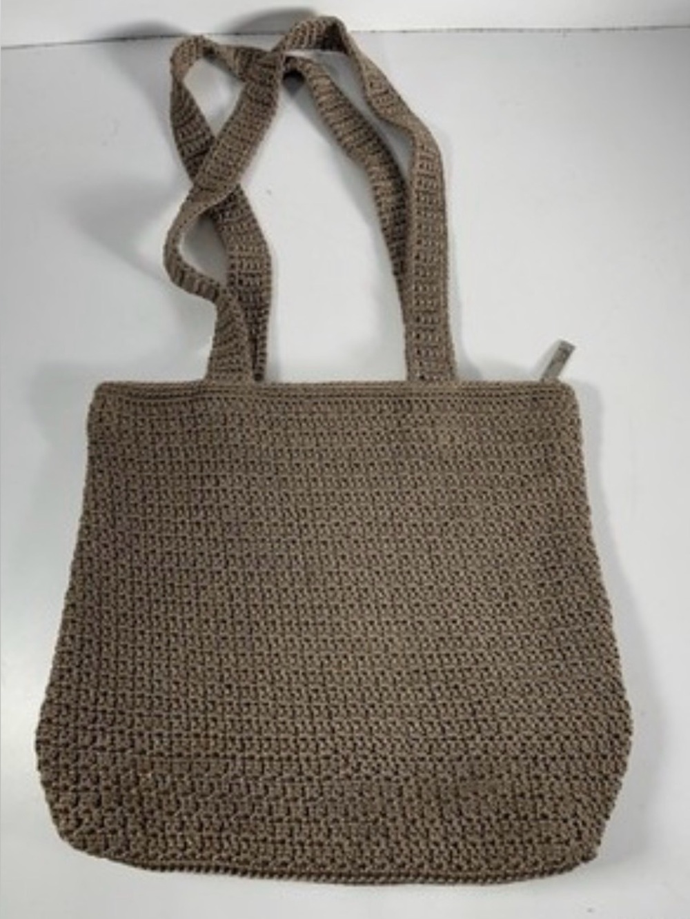 The SAK Crochet Bag Crossbody Shoulder Bag Woven Taupe
